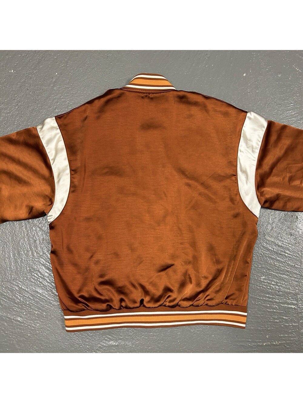 AUTHENTIC Kith Satin Orange Zip Up Sweater Jacket Size L - Picture 9 of 9